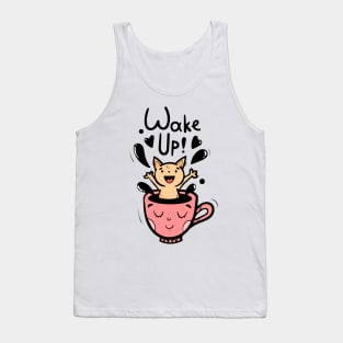 My cat wakes me up every day Tank Top